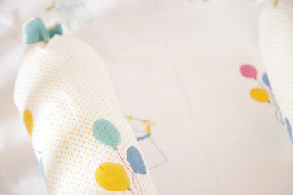 Cot Bedding Set - I Am Going To The Circus - Teal | Verified Sustainable by Brown Living™