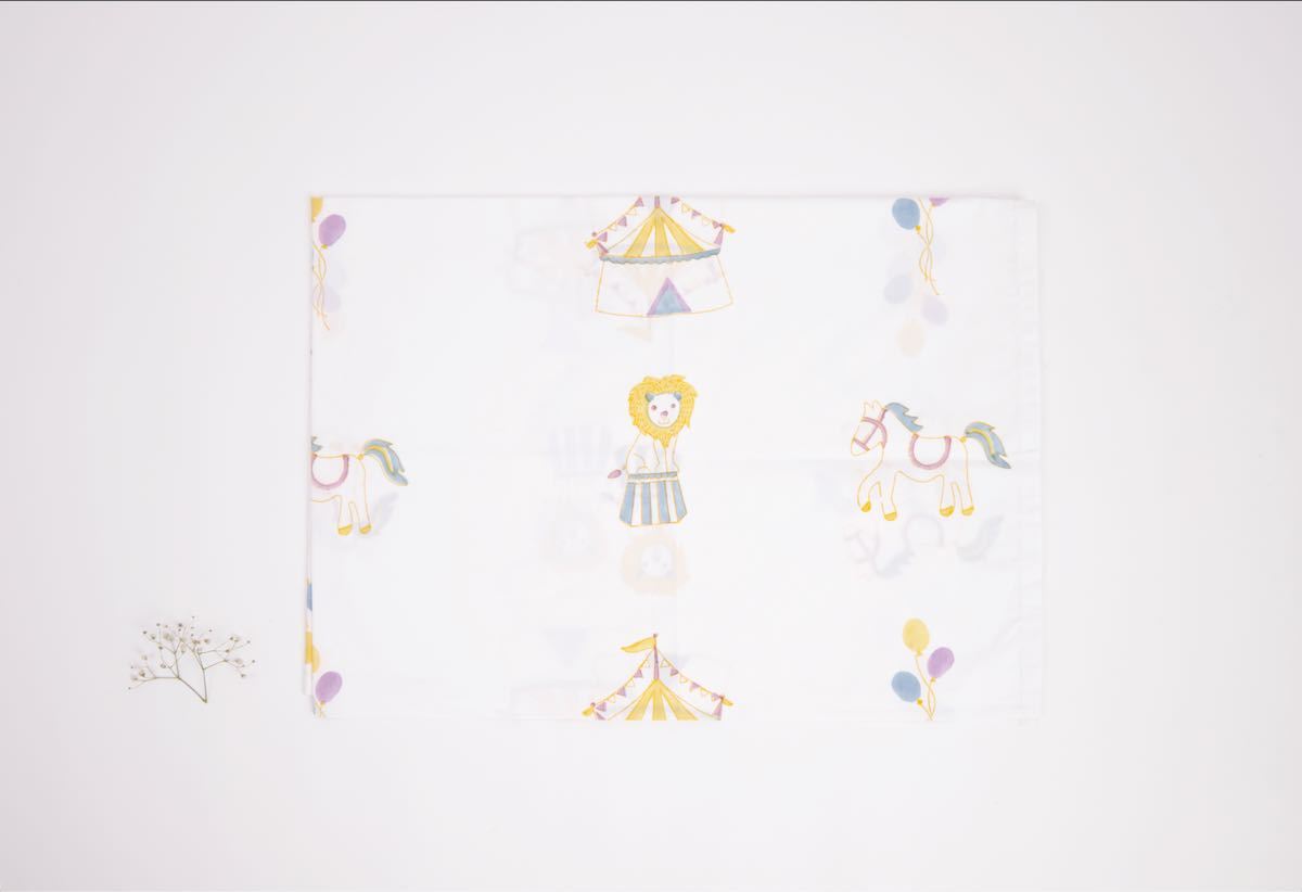 Cot Bedding Set - I Am Going To The Circus - Yellow | Verified Sustainable by Brown Living™