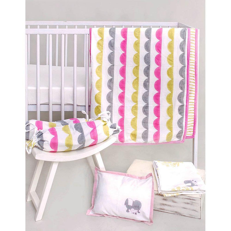 Buy Cot Bedding Set - Mamma & Little Ollie With Dohar | Shop Verified Sustainable Products on Brown Living