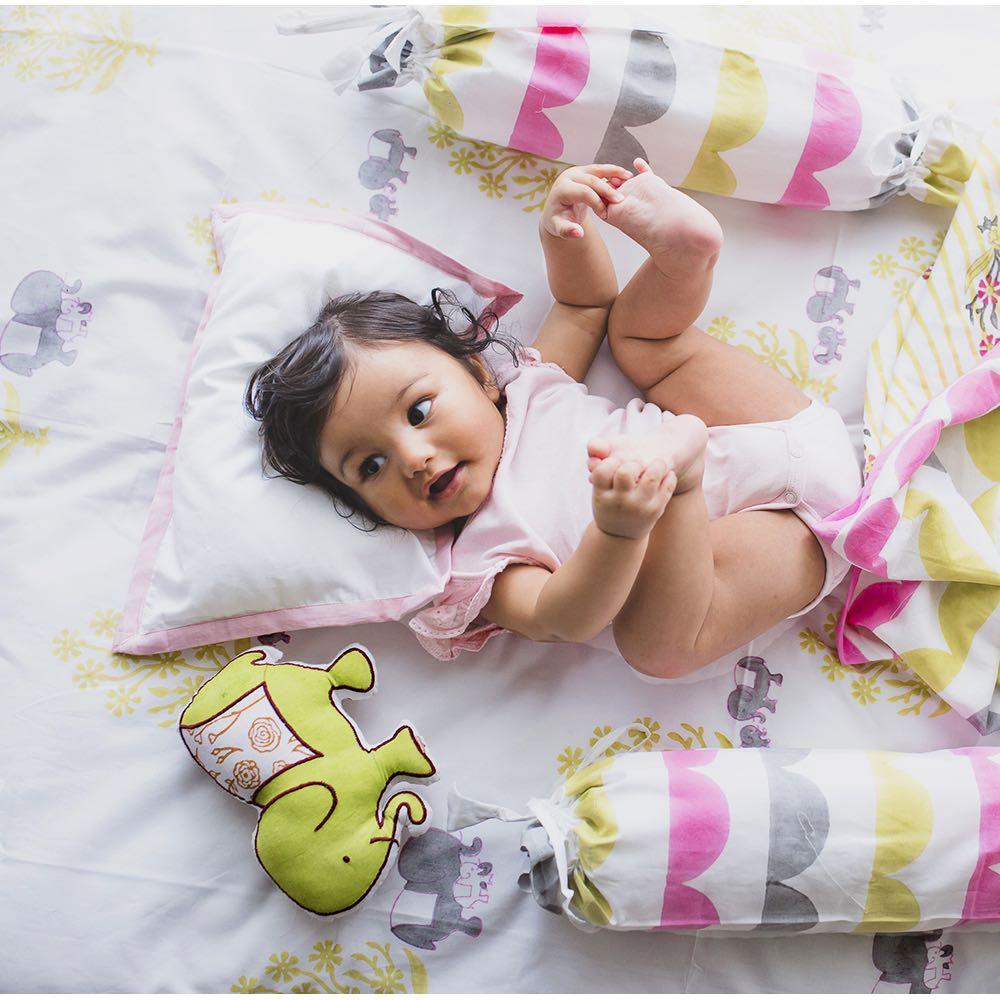 Cot Bedding Set - Mamma & Little Ollie With Dohar | Verified Sustainable by Brown Living™