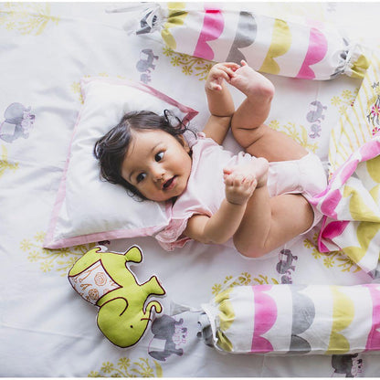 Cot Bedding Set - Mamma & Little Ollie With Dohar | Verified Sustainable by Brown Living™