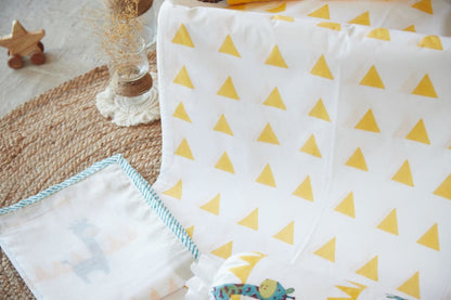 Cot Bedding Set - My Best Friend Gira Giraffe With Dohar - Yellow | Verified Sustainable by Brown Living™