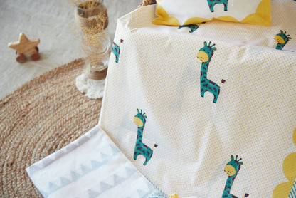 Cot Bedding Set - My Best Friend Gira The Giraffe - Yellow | Verified Sustainable by Brown Living™