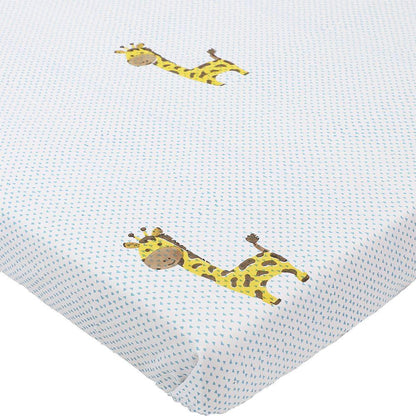 Cot Bedding Set - My Best Friend The Giraffe - Blue | Verified Sustainable by Brown Living™