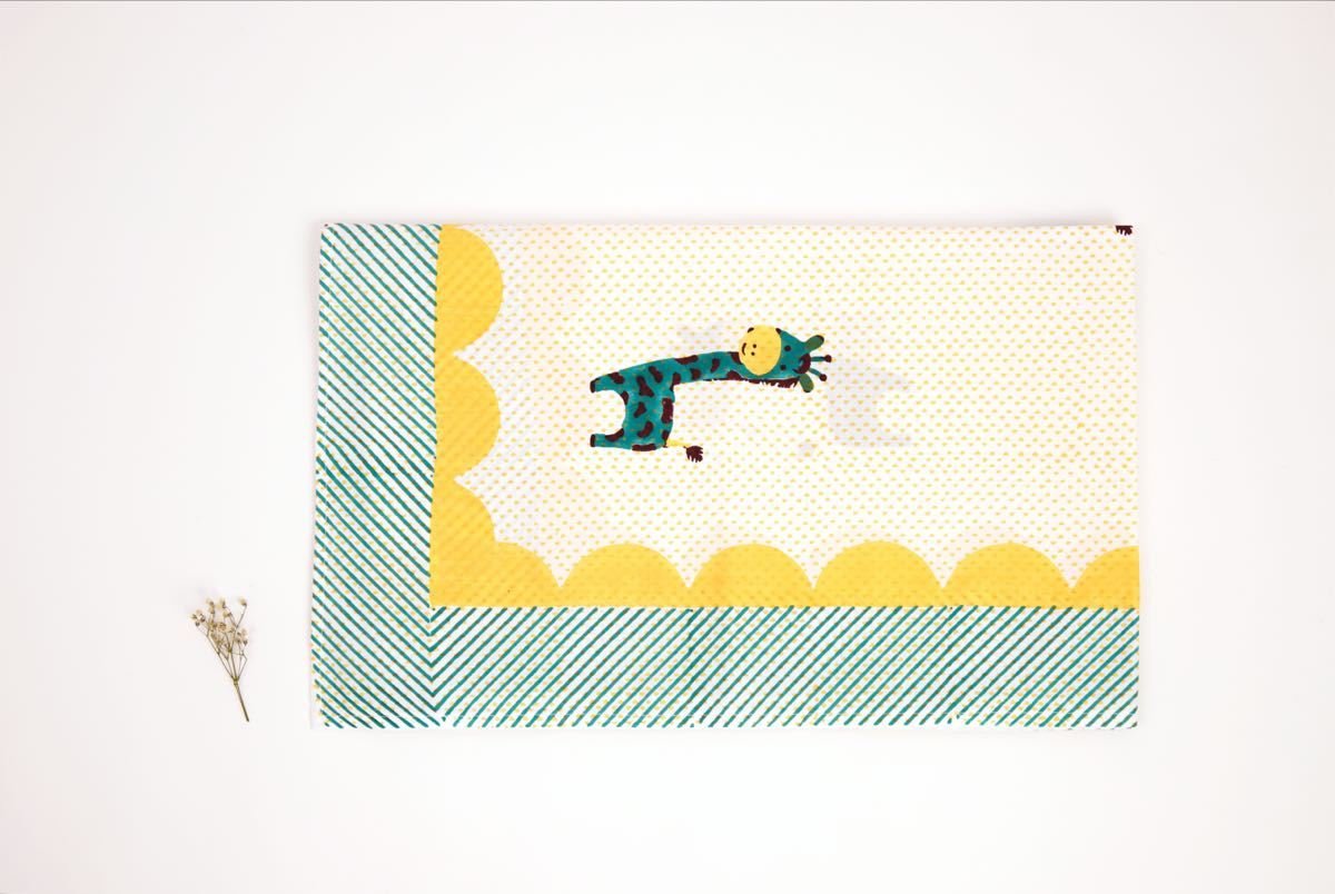 Cot Bedding Set - My Best Friend The Giraffe - Teal | Verified Sustainable by Brown Living™