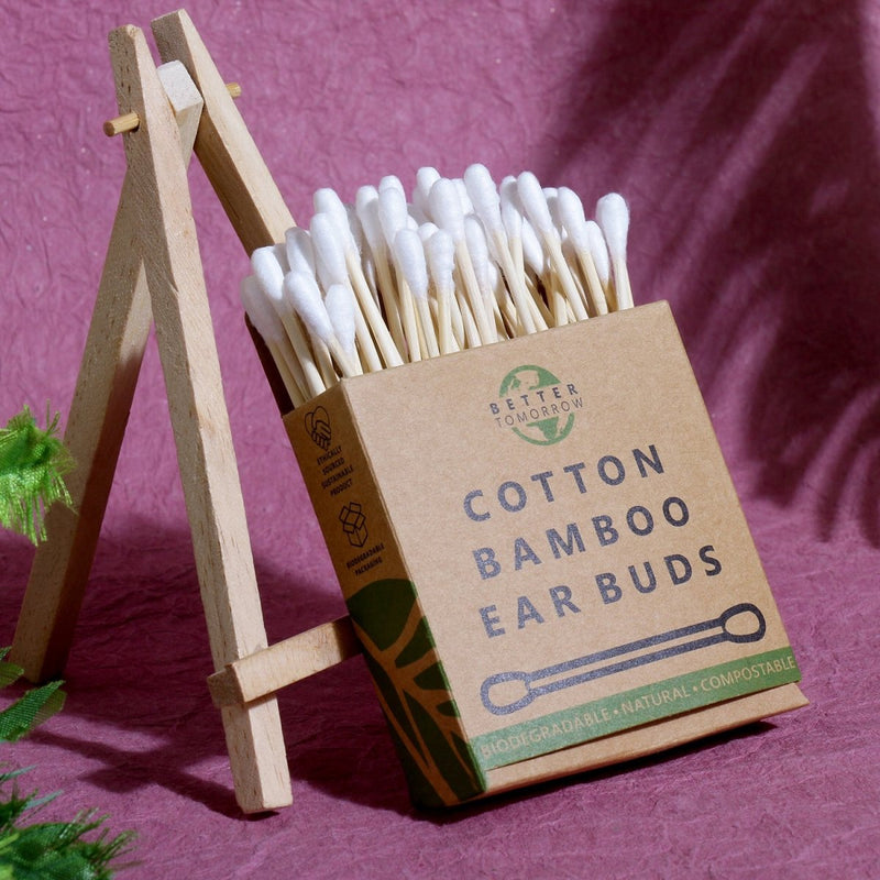 Buy Cotton Bamboo Earbuds - 4 Packs | Shop Verified Sustainable Ear Buds on Brown Living™