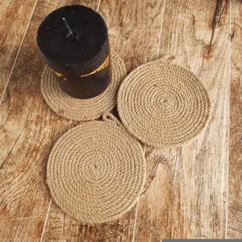 Buy Cotton Coasters- Set of 4 | Shop Verified Sustainable Table Linens on Brown Living™