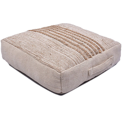 Cotton Jute Stripe Cluster Floor Cushion | Verified Sustainable by Brown Living™