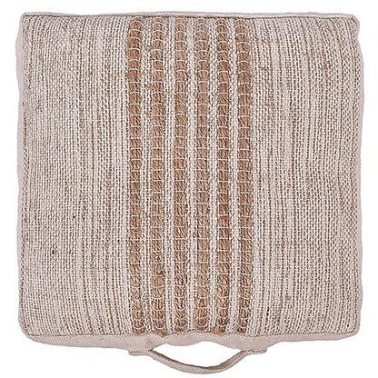 Cotton Jute Stripe Cluster Floor Cushion | Verified Sustainable by Brown Living™