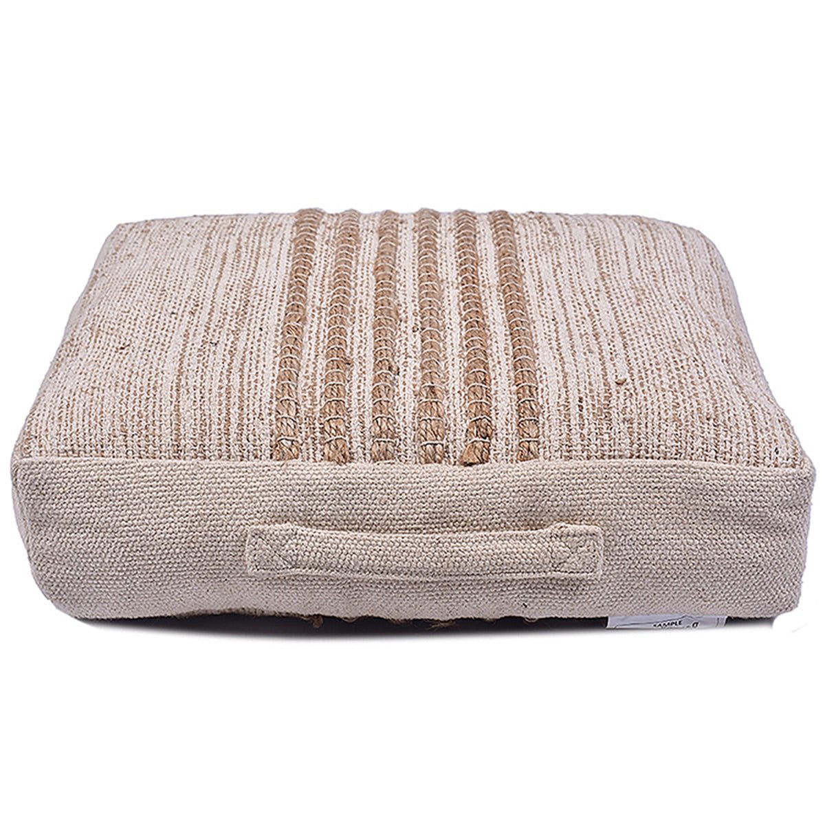 Cotton Jute Stripe Cluster Floor Cushion | Verified Sustainable by Brown Living™