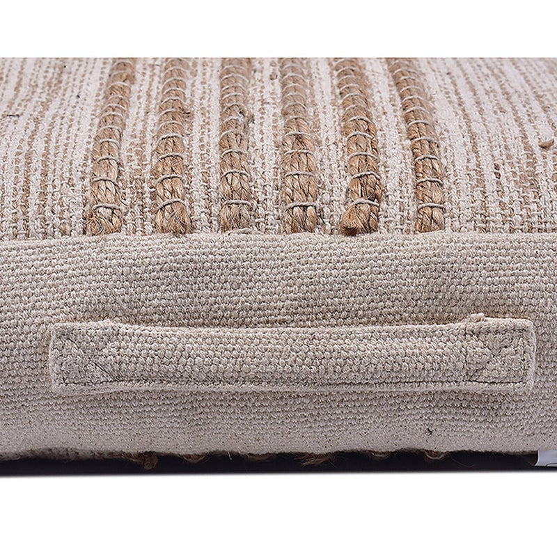 Cotton Jute Stripe Cluster Floor Cushion | Verified Sustainable by Brown Living™