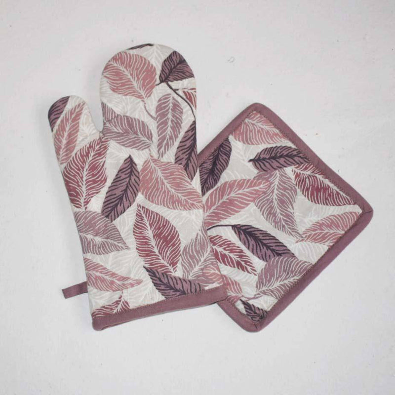 Buy Cotton Oven Mitts & Pot Holder Set | Shop Verified Sustainable Products on Brown Living