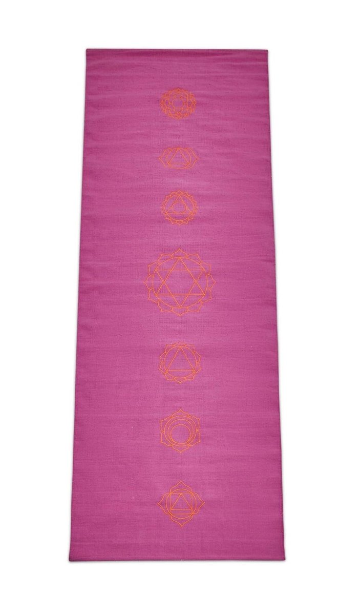 Buy Cotton Yoga Mat-Pink | Shop Verified Sustainable Yoga Mat on Brown Living™
