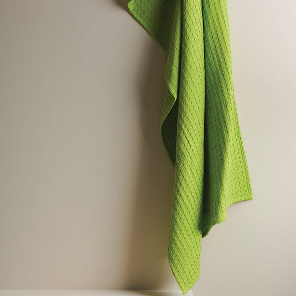 Crayon Solid Textured Waffle Bath Towel-Spring | Verified Sustainable Bath Linens on Brown Living™