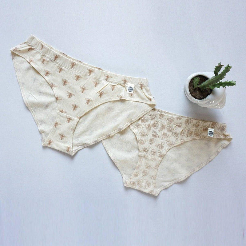 Buy Cream Printed Bikini: Pair of 2 | Shop Verified Sustainable Products on Brown Living