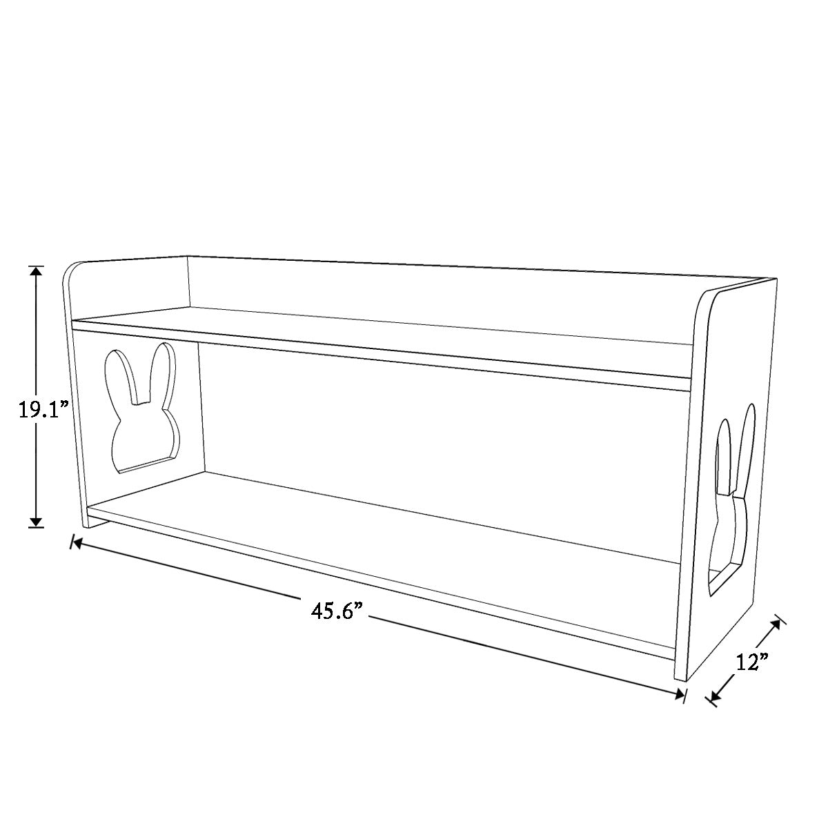 Cream Strawberry Montessori Toddler Low Shelf | Verified Sustainable by Brown Living™