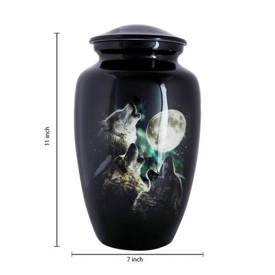 Cremation Urns for Adult Ashes for Funeral - Aluminium – Memorial Ceremony Supplies on Brown Living™. SKU: UB006. Img 6.