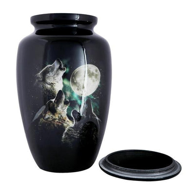 Cremation Urns for Adult Ashes for Funeral - Aluminium – Memorial Ceremony Supplies on Brown Living™. SKU: UB006. Img 5.