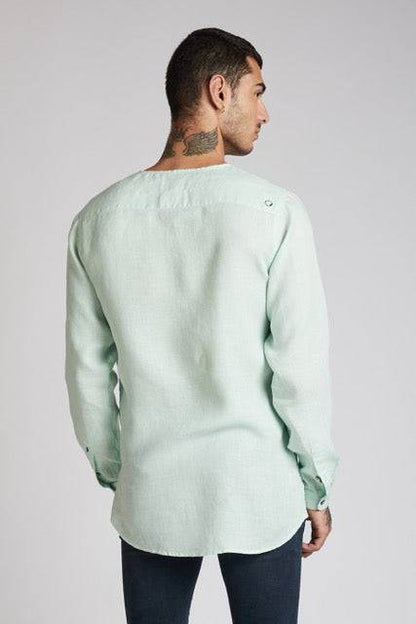 Crescent V - Neck Kurta Mint Green | Verified Sustainable by Brown Living™