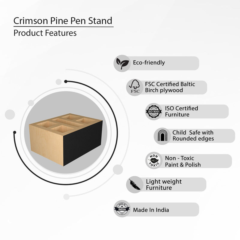 Buy Crimson Pine | Wooden Pen Stand | Shop Verified Sustainable Products on Brown Living