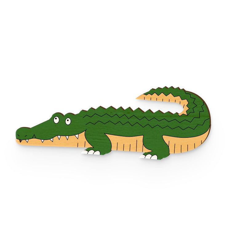 Buy Crocodile Hand Painted Wooden Pin | Shop Verified Sustainable Products on Brown Living