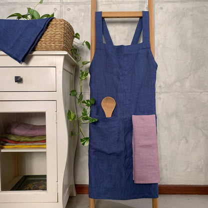 Cross Back Apron in 100% Hemp Fabric | Verified Sustainable by Brown Living™