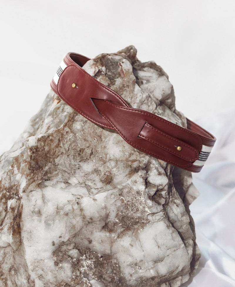 Buy Crossover Dressbelt made with cactus leather | Shop Verified Sustainable Womens Belt on Brown Living™