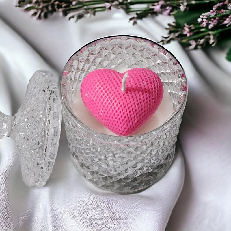 Crystal Heart Jar Soy Wax Candle | Verified Sustainable Candles & Fragrances on Brown Living™