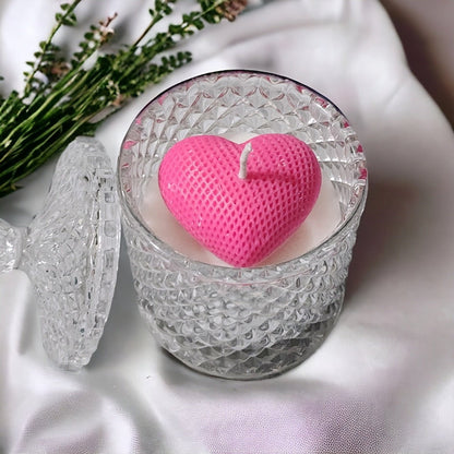 Crystal Heart Jar Soy Wax Candle | Verified Sustainable by Brown Living™