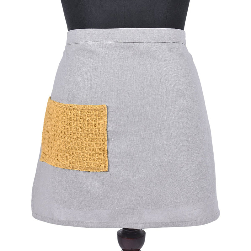 Buy Culinary Companions - Chic Grey & Ochre Apron | Shop Verified Sustainable Products on Brown Living