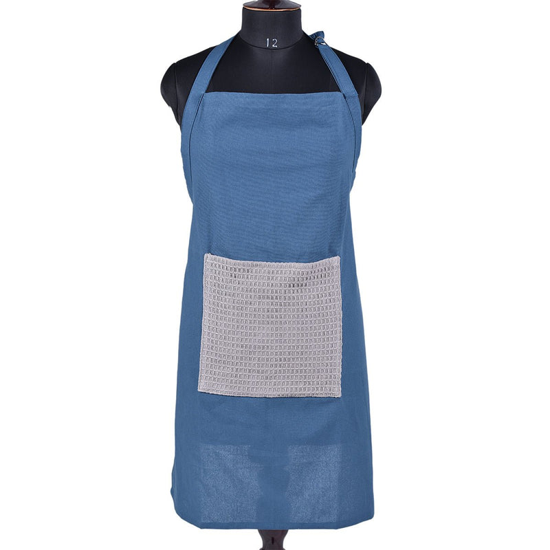Buy Culinary Companions - Chic Grey & Teal Apron | Shop Verified Sustainable Kitchen Linens on Brown Living™