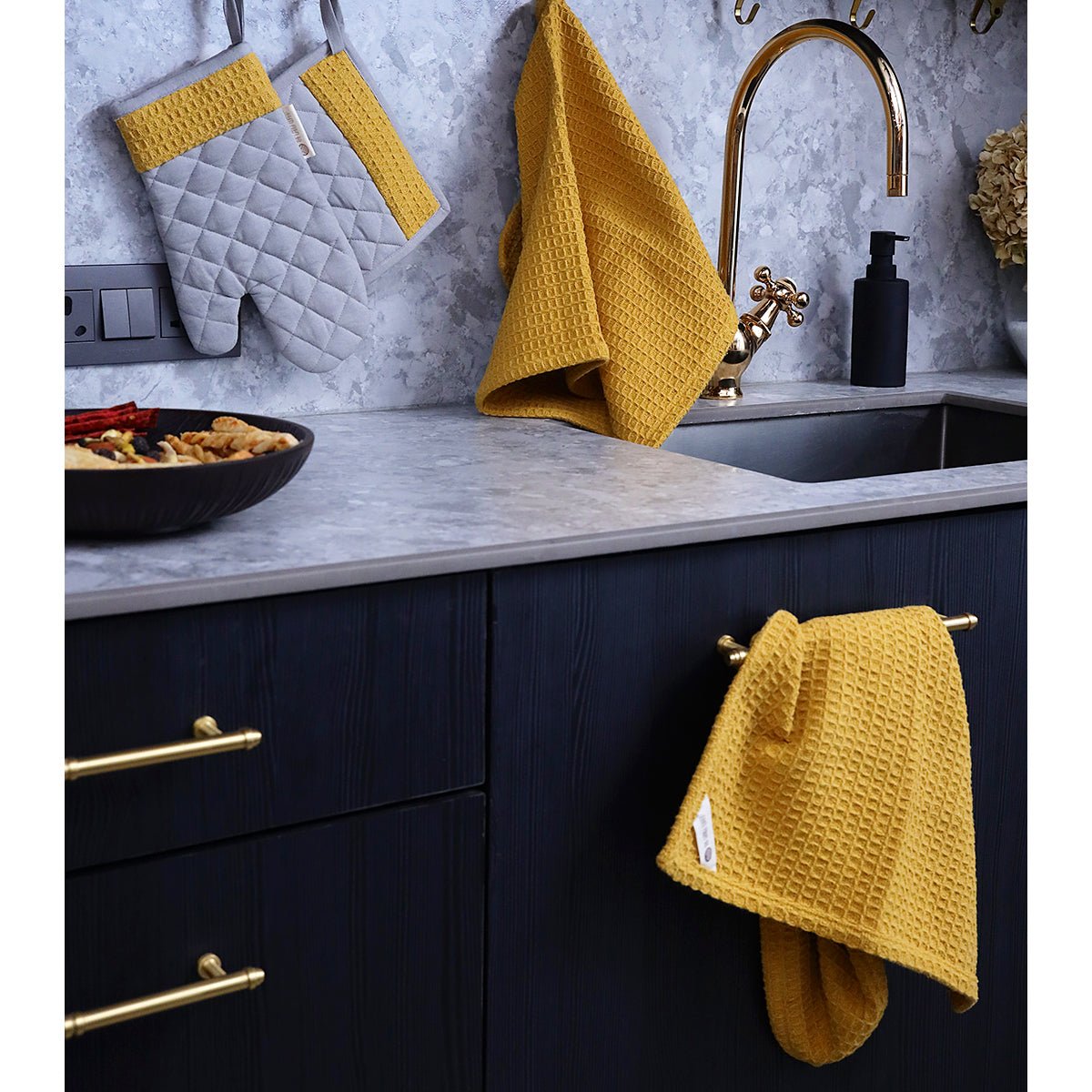 Culinary Companions - Ochre Kitchen Towel (Set of 2) | Verified Sustainable by Brown Living™