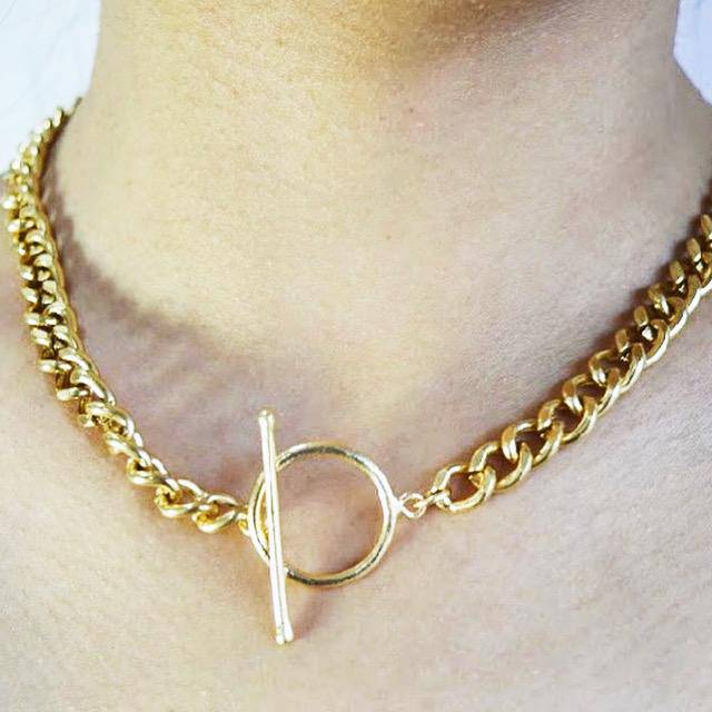 Buy Curb Chain Choker Necklace | Shop Verified Sustainable Womens Necklaces on Brown Living™