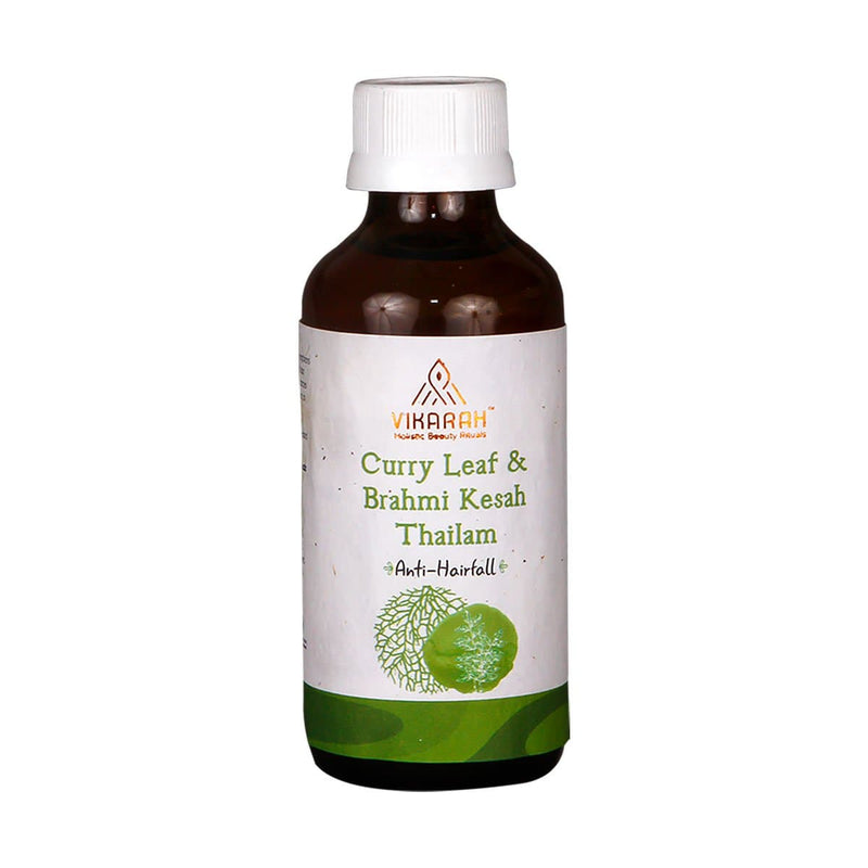 Buy Curry Leaf & Brahmi Kesah Thailam - Anti-hairfall Hair Oil -100ml | Shop Verified Sustainable Hair Oil on Brown Living™