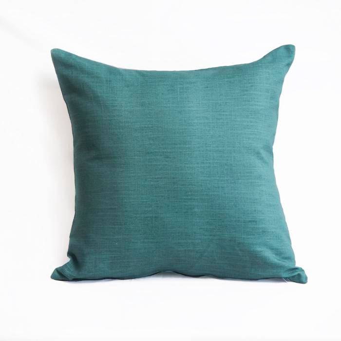 Cushion Cover Combo - 16x16 inch - White Block Print Jaal & Emerald Green | Verified Sustainable by Brown Living™