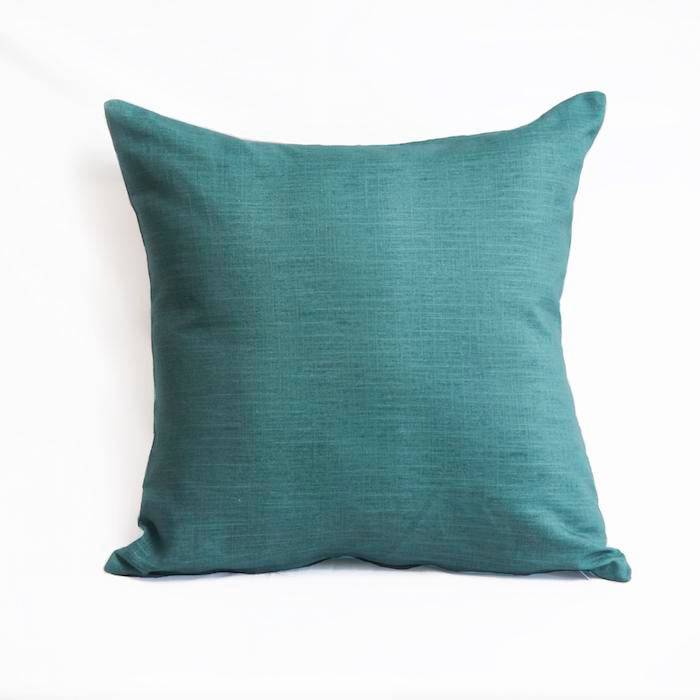 Buy Cushion Cover Combo - 16x16 inch - White Block Print Jaal & Emerald Green | Shop Verified Sustainable Covers & Inserts on Brown Living™