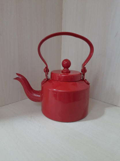 Cutting Chai Aluminium Kettle - Red - 1000 ml | Verified Sustainable by Brown Living™