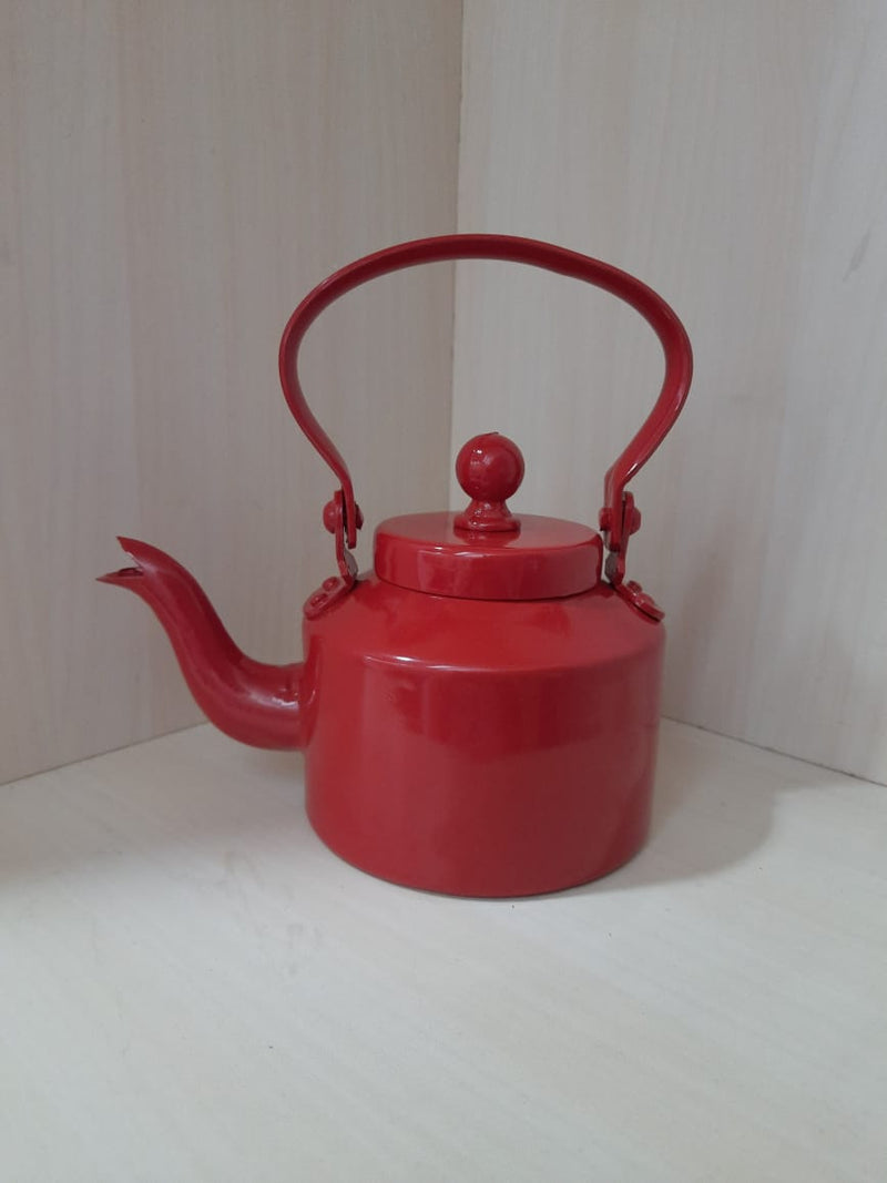 Buy Cutting Chai Aluminium Kettle - Red - Add Some Colour and Flavour to Your Tea Time | Shop Verified Sustainable Products on Brown Living