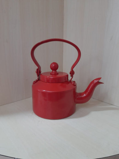 Cutting Chai Aluminium Kettle - Red - 1000 ml | Verified Sustainable by Brown Living™