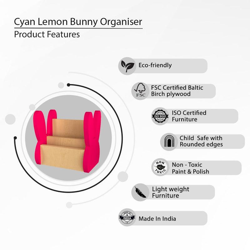 Buy Cyan Lemon Bunny Organiser | Shop Verified Sustainable Products on Brown Living