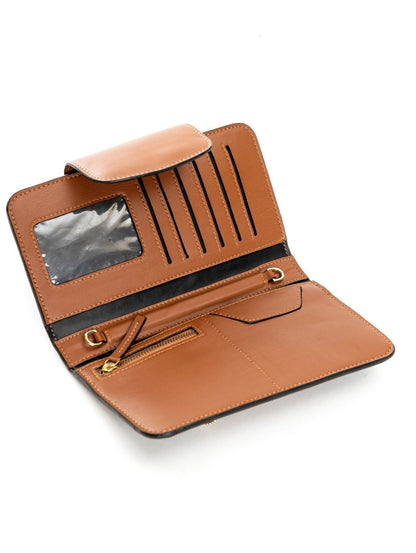 Cybele - Black & Gingerbread | Apple Leather Wallets | Verified Sustainable by Brown Living™