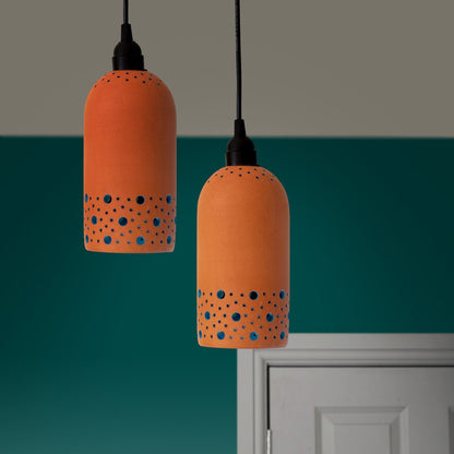 CYL Straight 1 Handmade Terracotta Ceiling Light | Verified Sustainable by Brown Living™