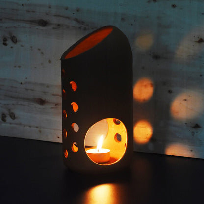 Cylinder Candle Stand with Free 2 Soywax Tealight Candles | Verified Sustainable by Brown Living™