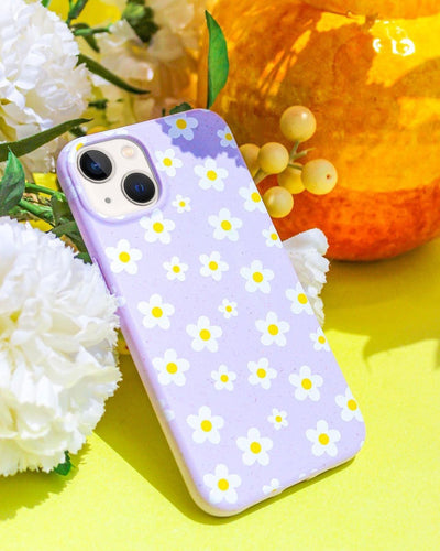 Daisies - Biodegradable Eco - Friendly Phone Case / Mobile Cover – Tech Accessories on Brown Living™. SKU: DAISY - 13 - 006. Img 3.