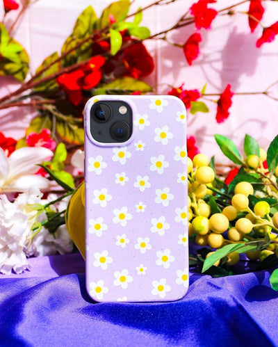 Daisies - Biodegradable Eco - Friendly Phone Case / Mobile Cover – Tech Accessories on Brown Living™. SKU: DAISY - 13 - 006. Img 1.