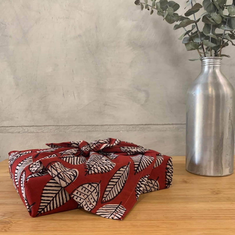 Buy Daman Furoshiki Fabric wrap in 100% cotton block print | Shop Verified Sustainable Gift Wrapping on Brown Living™