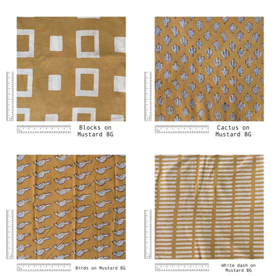 Daman Furoshiki Fabric wrap in 100% cotton block print – Gift Wrapping on Brown Living™. SKU: UC - 26 / S20_MR. Img 8.