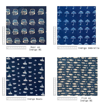 Daman Furoshiki Fabric wrap in 100% cotton block print – Gift Wrapping on Brown Living™. SKU: UC - 26 / S20_MR. Img 6.