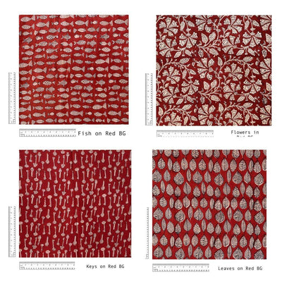 Daman Furoshiki Fabric wrap in 100% cotton block print – Gift Wrapping on Brown Living™. SKU: UC - 26 / S20_MR. Img 5.