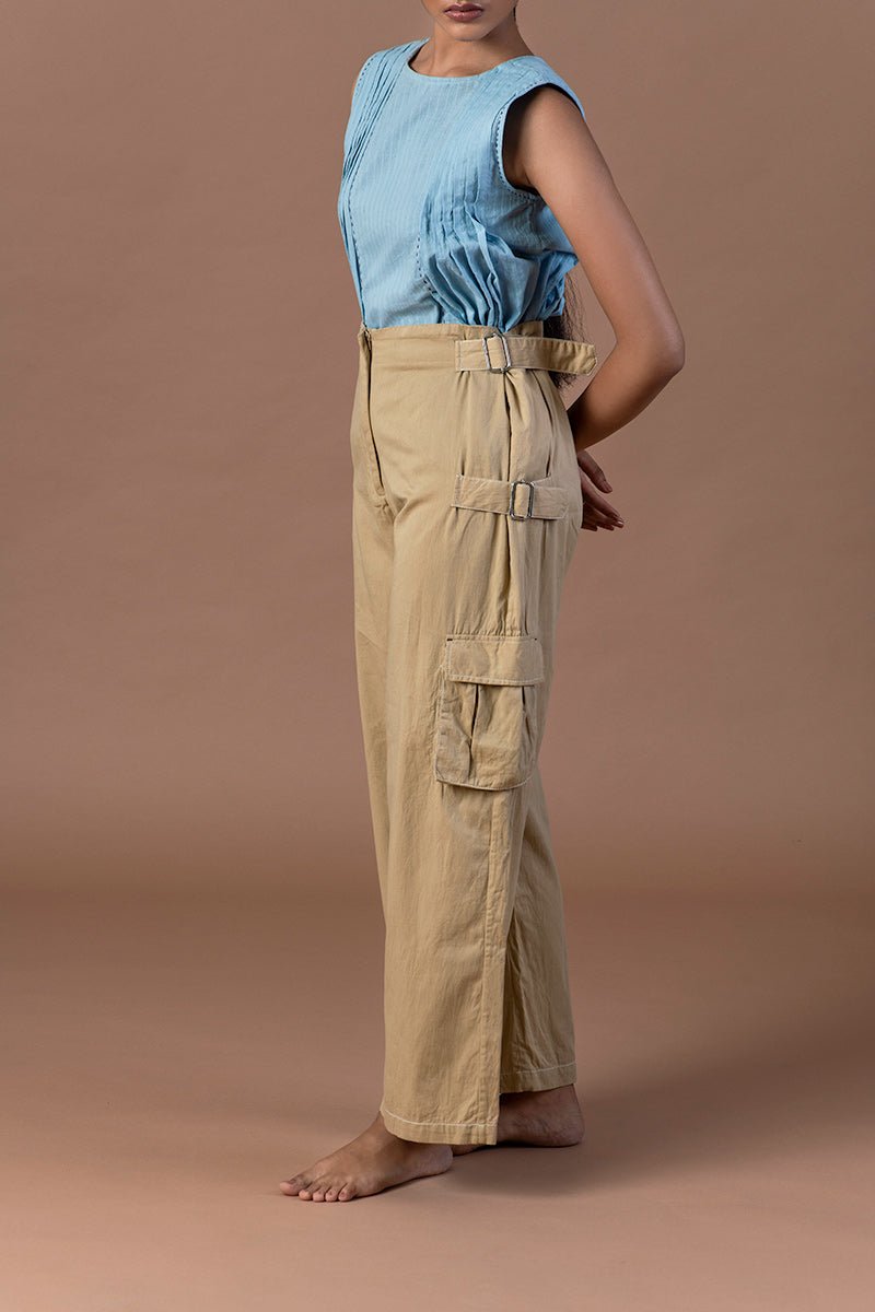 Buy Danish Organic Cotton Cargo Pants | Shop Verified Sustainable Womens Trouser on Brown Living™